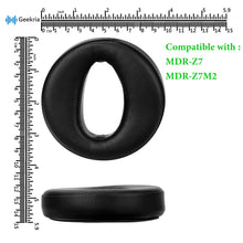 画像をギャラリービューアに読み込む, Geekria イヤーパッド QuickFit 互換性 パッド ソニー Sony MDR-Z7, MDR-Z7 M2 ヘッドホンに対応 パッド イヤー / イヤーカッププロテインレザー (ブラック)