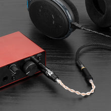 画像をギャラリービューアに読み込む, Geekria Apollo バランス接続ケーブル 6.35mm三極 ステレオ (オス)→ 4.4mm五極バランス(メス) 接続ケーブル 交換プラッグ 変換ケーブル 4芯 19cm (4N OCC単結晶銅と単結晶銀 混編)