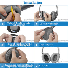 画像をギャラリービューアに読み込む, Geekria イヤーパッド QuickFit 互換性 パッド ボーズ Bose New QuietComfort, QC45, QC35, QC35 ii, QC25, QC15, QC2, AE2, AE2i, AE2w, SoundTrue, SoundLink AE ヘッドホンに対応 パッド イヤー / イヤーカップ プロテインレザー (ライトブルー)