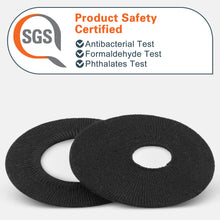 画像をギャラリービューアに読み込む, Geekria カバー 2 ペア 互換性 イヤーパッドカバー (SGS認証済) 劣化防止、防塵 ヘッドホン交換用 ストレッチニット 8-11CM ヘッドホン用 洗濯可 (Medium / ブラック)