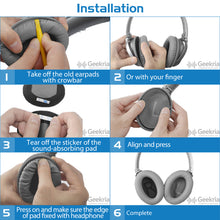 画像をギャラリービューアに読み込む, Geekria イヤーパッド互換性 パッド ボーズ SoundTrue Around-Ear II, QC35, QC25, QC2, QC15, SoundLink AE, AE2, AE2i, AE2w ヘッドホンに対応 イヤパッド/イヤークッション/イヤーカップ ( プロテインレザー / 濃い灰色 )