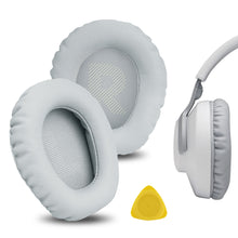 画像をギャラリービューアに読み込む, Geekria イヤーパッド QuickFit 互換性 パッド ジェイビーエル JBL Quantum 100 ヘッドホンに対応 パッド イヤー / イヤーカップ (プロテインレザー / ライトグレー)