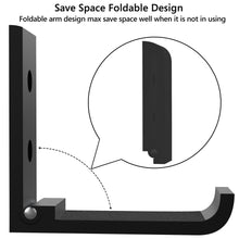 画像をギャラリービューアに読み込む, Geekria 壁掛けフック 折りたたみ式 ヘッドセットハンガー ヘッドホンホルダー 3M粘着テープ付き耐荷重1kg ネジ付き20kg ヘッドバンド保護パッド付き