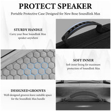 画像をギャラリービューアに読み込む, Geekria ケース Shield スピーカーケース 互換性 ハードケース 旅行用 ハードシェルケース ボーズ / Bose Soundlink Max に対応 収納ポーチ付き (濃い灰色)