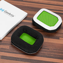 画像をギャラリービューアに読み込む, Geekria イヤーパッド Comfort 互換性 パッド ASTRO Gaming A20 ヘッドホンに対応 パッド イヤー / イヤーカップ ベロア (ブラックベロアグリーンネット)