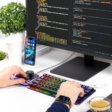 画像をギャラリービューアに読み込む, Geekria USB ミニ 4 キー + ノブ キーボード、片手用メカニカル ゲーミング キーボード。カスタマイズ可能なキー機能 RGB サイレント赤軸キーボード、Windows XP/7/8/10/11 および Mac OS と互換性あり