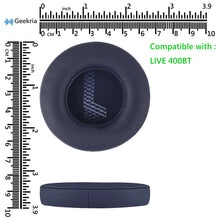 画像をギャラリービューアに読み込む, Geekria イヤーパッド QuickFit 互換性 パッド ジェイビーエル JBL LIVE 400BT ヘッドホンに対応 パッド イヤー / イヤーカップ ( プロテインレザー / 青 )