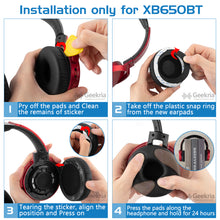 画像をギャラリービューアに読み込む, Geekria イヤーパッド QuickFit 互換性 パッド ソニー SONY MDR-XB450 XB450AP XB550AP XB650BT WH-XB700 ヘッドホンに対応 パッド イヤー / イヤーカップ (プロテインレザー / ブラック )