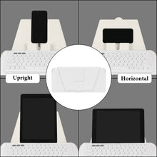 画像をギャラリービューアに読み込む, Geekria コンパクト キーボード ケース、携帯電話とタブレット ホルダー付きヴィーガン レザー トラベル ケース、Magic Keyboard、ロジクール Logicool Pebble Keys 2 K380s / ロジクール Logicool K380 と互換性のあるキーボード ケース (ホワイト)