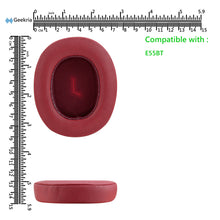 画像をギャラリービューアに読み込む, Geekria イヤーパッド QuickFit 互換性 パッド ジェイビーエル JBL E55BT ヘッドホンに対応 パッド イヤー / イヤーカップ (プロテインレザー / 赤)