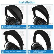 画像をギャラリービューアに読み込む, ヘッドフォン用イヤーパッド+ ヘッドバンド ボーズ Bose QuietComfort QC25, QC35 ii, QC35 ii Gaming 等対応交換用 イヤークッション (ブラック)