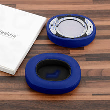 画像をギャラリービューアに読み込む, Geekria イヤーパッド QuickFit 互換性 パッド ジェイビーエル JBL E55BT ヘッドホンに対応 パッド イヤー / イヤーカップ (プロテインレザー / 青い)