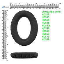 画像をギャラリービューアに読み込む, Geekria イヤーパッド Comfort 互換性 パッド ゼンハイザー Sennheiser HD515, HD518, HD555, HD595, HD560s ヘッドホンに対応 パッド イヤー / イヤーカップ (メッシュファブリック / ブラック)