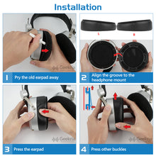 画像をギャラリービューアに読み込む, Geekria イヤーパッド Sport 互換性 パッド ハイファイマン Hifiman HE400SE, HE400, 400I, 400S, HE560, 560I, HE500, HE300, HE350, SUNDARA ヘッドホンに対応 パッド イヤー / イヤーカップ (冷却ジェル/黒 )