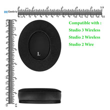 画像をギャラリービューアに読み込む, Geekria イヤーパッド SNAP マグネチック 互換性 パッド ビーツバイドクタードレ Beats Studio 3 Wireless, Studio 2 ヘッドホンに対応 パッド イヤー / イヤーカップ プロテインレザー + ベロア (ブラック, 2組)