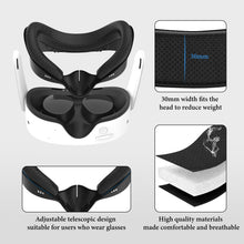 画像をギャラリービューアに読み込む, Geekria VR アップグレードフェイシャルインターフェース&フェイスカバーパッド、Meta Quest 3S対応、防汗PUフォームクッション、漏れ防止ライトノーズパッド付きアクセサリーセット、空気循環設計
