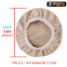画像をギャラリービューアに読み込む, Geekria カバー 2 ペア 互換性 イヤーパッドカバー 劣化防止、防塵 ヘッドホン交換用 ストレッチニット 8-11CM ヘッドホン用 洗濯可 ( Medium / ライトブラウン)