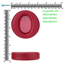 画像をギャラリービューアに読み込む, Geekria イヤーパッド QuickFit 互換性 パッド ソニー SONY MDR-XB950BT MDR-XB950B1 MDR-XB950/H ヘッドホンに対応 パッド イヤー / イヤーカップ ( プロテインレザー / 暗赤色 )