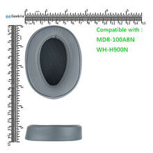 画像をギャラリービューアに読み込む, Geekria イヤーパッド QuickFit 互換性 パッド ソニー Sony MDR-100ABN WH-H900N ヘッドホンに対応 パッド イヤー / イヤーカップ ( プロテインレザー / 灰色がかった緑 )