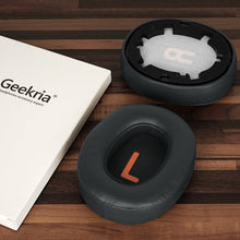 画像をギャラリービューアに読み込む, Geekria イヤーパッド QuickFit 互換性 パッド ジェイビーエル JBL JR460 ヘッドホンに対応 パッド イヤー / イヤーカップ プロテインレザー (チタングレー)