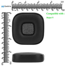 画像をギャラリービューアに読み込む, Geekria イヤーパッド QuickFit 互換性 パッド マーシャル Marshall Major V On-Ear ヘッドホンに対応 パッド イヤー / イヤーカップ (プロテインレザー/ブラック)