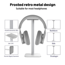 画像をギャラリービューアに読み込む, Geekria ヘッドホンスタンド アルミニウム合金 オーバーイヤー ヘッドホン、ゲームヘッドセット用の ホルダー, デスクディスプレイハンガー 頑丈なヘビーベース ソニー Sony WH-1000XM4, WH-1000XM3, ゼンハイザー Sennheiser HD 598 CS, HD 4.40 BTNC と互換性 (白い)