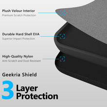 画像をギャラリービューアに読み込む, Geekria ケース Sheild ヘッドホンケース 互換性 ハードケース 旅行用 ハードシェルケース ソニー Sony WH-1000XM5, WH-XB920N, WH-CH710N, WH-CH700N, WH-CH520, WH-ULT900N, MDR-M1ST, WH-1000XM3, WH-1000XM4 に対応 収納ポーチ付き (ブラック)