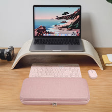 画像をギャラリービューアに読み込む, Geekria キーボード キャリングケース、ハードシェル保護トラベルバッグ、ロジクール Logicool MK470、ロジクール Logicool K585、ロジクール Logicool K580、ロジクール Logicool MK470 スリム ワイヤレス キーボードとマウス コンボに対応 (ピンク)