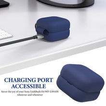 画像をギャラリービューアに読み込む, Geekria シリコンカバー 互換性 カバーソニーSony LinkBuds Fit WF-LS910N 対応 True Wireless Earbuds 充電ケースカバー 外装カバーキーホルダーフック付き、充電ポートアクセス可能、フロントLED可視