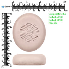 画像をギャラリービューアに読み込む, Geekria イヤーパッド QuickFit 互換性 パッド ジャブラ Jabra Evolve2 65 UC, Evolve2 65 MS, Evolve2 40 UC, Evolve2 40 MS, Elite 45h ヘッドホンに対応 パッド イヤー / イヤーカップ (プロテインレザー / 金)