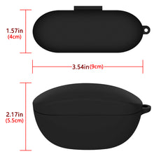 画像をギャラリービューアに読み込む, Geekria シリコン カバー 互換性 カバー Sony WF-SP800N 対応 True Wireless Earbuds 充電ケース充電ケースカバー 外装カバー キーホルダーフック付き、充電ポートアクセス可能 (Black)