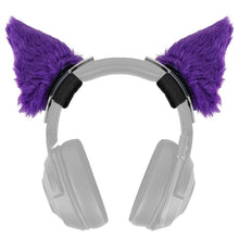 画像をギャラリービューアに読み込む, Geekria 互換性ヘッドフォンヘッドバンドスペーサー+猫耳アタッチメント ボーズ Bose, ソニー Sony, スカルキャンディ Skullcandy, ビーツバイドクタードレ Beats, マーシャル Marshall ヘッドホンに 対応 簡単に装着 工具不要 ブラック/パープル