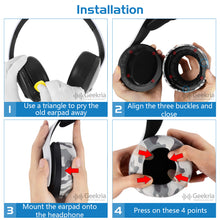 画像をギャラリービューアに読み込む, Geekria イヤーパッド QuickFit 互換性 パッド ソニー Sony PlayStation 5 PULSE 3D PS5 Wireless ヘッドホンに対応 パッド イヤー / イヤーカップ プロテインレザー (迷彩)