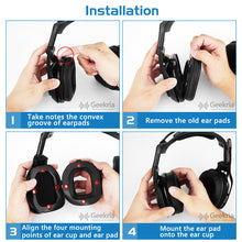 画像をギャラリービューアに読み込む, Geekria イヤーパッド Comfort 互換性 パッド Astro A40 TR ヘッドホンに対応 パッド イヤー / イヤーカップ (ベロア / 黒)