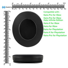 画像をギャラリービューアに読み込む, Geekria イヤーパッド Sport 互換性 パッド レイザー Razer Kaira Pro, Kaira Pro Halo Infinite Edition, Kaira X, Kaira ヘッドホンに対応 パッド イヤー / イヤーカップ (冷却ジェル / ブラック)