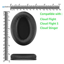 画像をギャラリービューアに読み込む, Geekria イヤーパッド QuickFit 互換性 パッド HyperX Cloud Flight, Cloud Flight S, Cloud Stinger Gaming ヘッドホンに対応 パッド イヤー / イヤーカップ プロテインレザー ( ブラック )