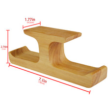 画像をギャラリービューアに読み込む, Geekria ヘッドホンスタンド 木製 2本掛け 吊り下げ式 ヘッドホンハンガー