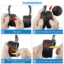画像をギャラリービューアに読み込む, Geekria イヤーパッド QuickFit 互換性 パッド ソニー SONY MDR-XB950BT MDR-XB950B1 MDR-XB950/H ヘッドホンに対応 パッド イヤー / イヤーカップ ( プロテインレザー / 暗赤色 )