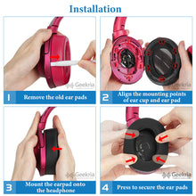 画像をギャラリービューアに読み込む, Geekria イヤーパッド Sport 互換性 パッド ソニー Sony MDR-100ABN, WH-H900N ヘッドホンに対応 パッド イヤー / イヤーカップ 冷却ジェル (黒)