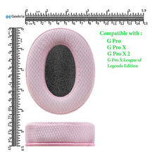 画像をギャラリービューアに読み込む, Geekria イヤーパッド Comfort 特厚 互換性 パッド ロジクール Logicool G Pro, G Pro X, G Pro X 2, G Pro X League of Legends Edition ヘッドホンに対応 パッド イヤー / イヤーカップ メッシュファブリック (ピンク)