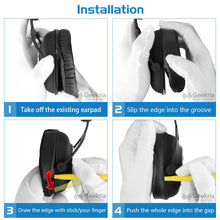 画像をギャラリービューアに読み込む, Geekria Comfort イヤーパッド 互換性 パッド ロジクール Logitech G Pro/ ProX/ ProX2/ 433/ 233 ヘッドホンに対応 イヤパッド/イヤークッション/イヤーカップ ( ベロア / ブラック )