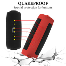 画像をギャラリービューアに読み込む, Geekria シリコーン スピーカーケース カバー 互換性カバー JBL Charge 5 に 対応 保護用の防水ソフトスキン、Bluetoothスピーカーケース、キーホルダーフック付き (Black)