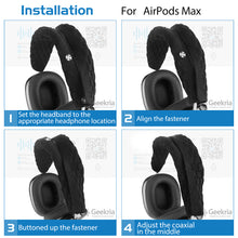画像をギャラリービューアに読み込む, Geekria カバー 互換性 ニット生地 ヘッドバンドカバー アップル Apple AirPods Max ヘッドホンに 対応 簡単に装着 工具不要
