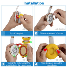 画像をギャラリービューアに読み込む, Geekria QuickFit イヤーパッド 互換性 パッド ビーツバイドクタードレ Beats Solo 3, Solo 3.0 Wireless (A1796) ヘッドホンに対応 イヤパッド/イヤークッション/イヤーカップ (プロテインレザー / 赤)
