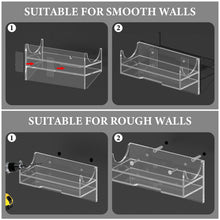 画像をギャラリービューアに読み込む, Geekria アクリル製壁掛けスピーカーブラケット Beats Pill 対応 浴室、キッチン、トイレ、寝室、オフィスの壁掛けに最適 (透明)
