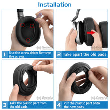 画像をギャラリービューアに読み込む, Geekria イヤーパッド + ヘッドバンド カバー ソニー SONY MDR-HW700, MDR-HW700DS ヘッドホン 専用 交換 用 ヘッドホンパッド イヤークッション セット