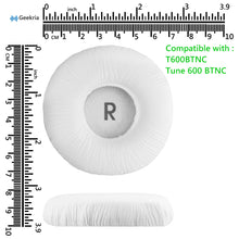 画像をギャラリービューアに読み込む, Geekria イヤーパッド QuickFit 互換性 パッド ジェイビーエル JBL T600BTNC, Tune 600BTNC ヘッドホンに対応 パッド イヤー / イヤーカップ (レザーレット / 白い)