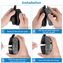 画像をギャラリービューアに読み込む, Geekria イヤーパッド QuickFit 互換性 パッド スカルキャンディ Skullcandy Crusher Wireless/Crusher EVO/Crusher ANC, Hesh3/HeshEVO/HeshANC, Venue ANC ヘッドホンに対応 パッド イヤー / イヤーカップ プロテインレザー (MC ストーン)