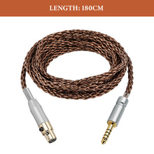 画像をギャラリービューアに読み込む, Geekria Apollo 銅 アップグレードケーブル Sennheiser HD 490 PRO Plus/HD 480 PRO Plus 対応 4.4mm バランス 4ピン XLR オーディオケーブル HiFi 交換用コード(5.9ft / 1.8m)