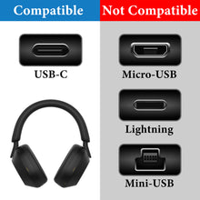 画像をギャラリービューアに読み込む, Geekria 充電ケーブル 互換性 Type-C 充電コード USB-C to USB-C ソニー Sony WH-1000XM5 WH-1000XM4 WH-ULT900N WH-XB920N WH-XB910N CH720N に対応 (黒/120cm)